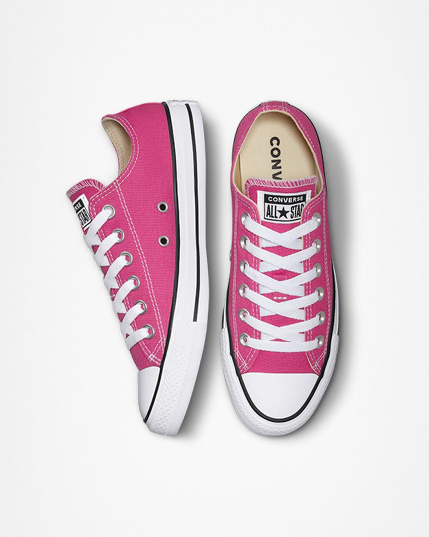 Men's Converse Chuck Taylor All Star Seasonal Color Low Top Shoes Fuchsia / White / Black | AU 401E9H